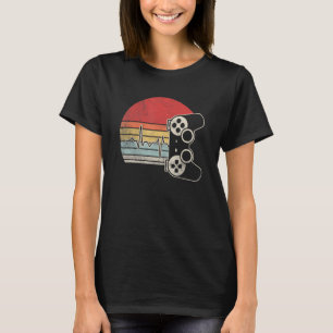 Vintage Retro Gamer Heartbeat Video Games Gaming E T-Shirt