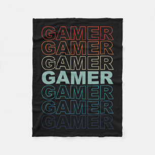 Vintage Retro Gamers Video Games Gaming Videogame Fleece Blanket