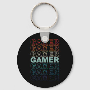 Vintage Retro Gamers Video Games Gaming Videogame  Keychain