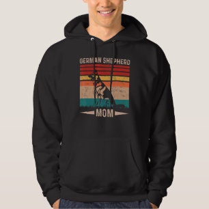 Vintage Retro German Shepherd Mom Mother's Day Hoodie