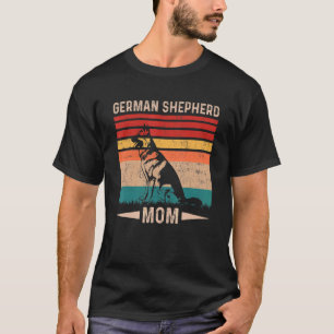 Vintage Retro German Shepherd Mom Mother's Day T-Shirt