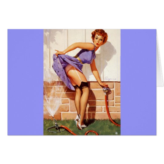 Vintage Retro Gil Elvgren Pin Up Girl Card
