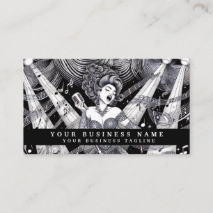 Vintage Retro Glam Girl Business Cards