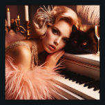 Vintage retro glamour art deco woman poster<br><div class="desc">If you didn't find a product what you want with my design in our store, be free to contact me and I will create it for you. Thank you for your attention to our shop. Making designs is our big love! And we'll glad to make your life happier! Sincerely, ESZADESIGN...</div>