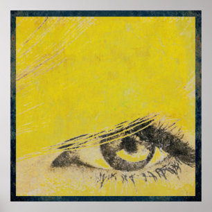 Vintage Retro Glamour Eye Pop Art Poster