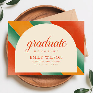 Vintage Retro Graduate Graduation Announcement Postcard