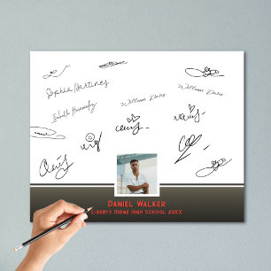 Vintage Retro Graduation Party Signing Guest Photo Print