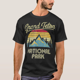 Vintage Retro Grand Teton Tee - National Park T Sh