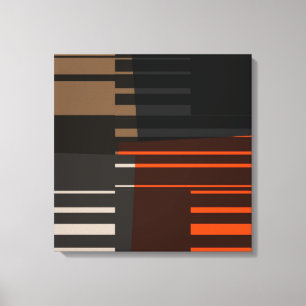 Vintage Retro Grandes Couleurs Motif d'art Toile