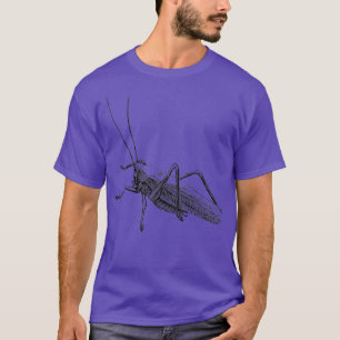 Vintage retro grasshopper scientific entomology T-Shirt