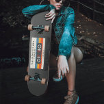 Vintage Retro Greatest Hit Cassette Tape Skateboard<br><div class="desc">Cool retro cassette tape skateboard with text "the greatest hit". Great for lovers of classic and old school music.  Unisex design for men and for women.  Personalize it by adding your name and personal message.</div>