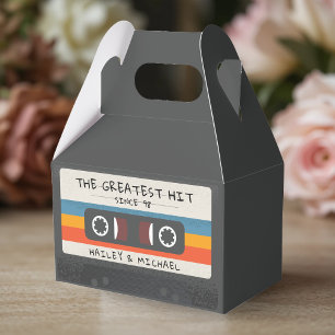 Vintage Retro Greatest Hit Cassette Tape Wedding Favor Box