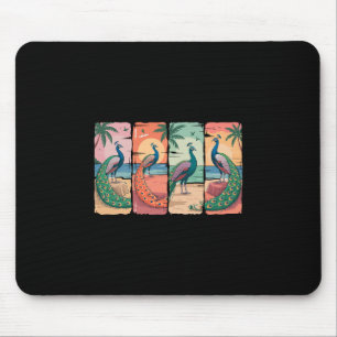 Vintage Retro Group Peas On Beach Funny Summer Vac Mouse Pad
