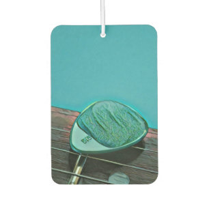 Vintage retro guitar artwork for guitarist air freshener