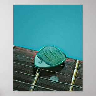 Vintage retro guitar artwork for guitarist poster