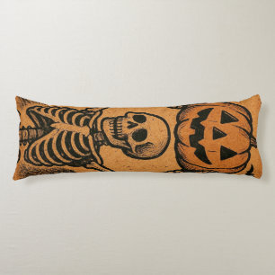 Vintage/Retro Halloween skeletons Body Pillow