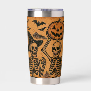 Vintage/Retro Halloween skeletons Insulated Tumbler