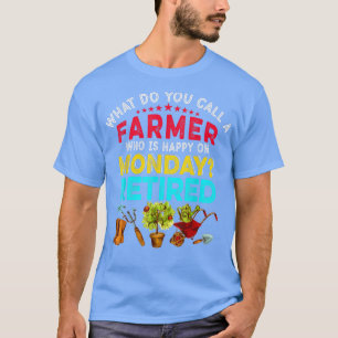 Vintage Retro Happy Retirement Funny A Farmer Reti T-Shirt