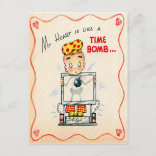 Vintage Retro Heart Xray Valentine Card