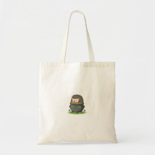 Vintage Retro Hedgehog in Pot of Gold  Tote Bag