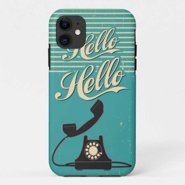 Vintage Retro Hello iPhone 5 5S Case (Back)