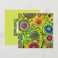 Vintage Retro Hippie Flower pattern