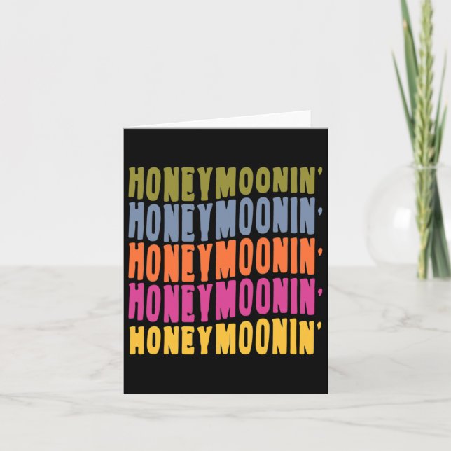 Vintage Retro Honeymoonin Bride Groom Honeymoon Va Card (Front)