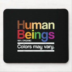 Vintage Retro Human Being 100% Organic Colors May Mouse Pad