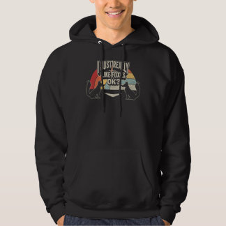 Vintage Retro I Just Really Like Foxes Ok  Fox 2 Hoodie
