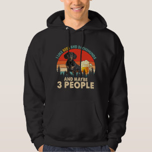 Vintage Retro I Like Beer And Dachshunds Maybe 3 P Hoodie