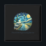 Vintage Retro I Live In Van-gogh Down The River Ou Magnet<br><div class="desc">Vintage Retro I Live In Van-gogh Down The River Outdoor Camping Hiking</div>
