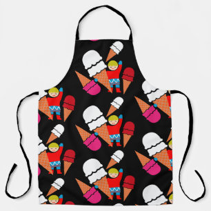Vintage Retro Ice Cream Art Apron