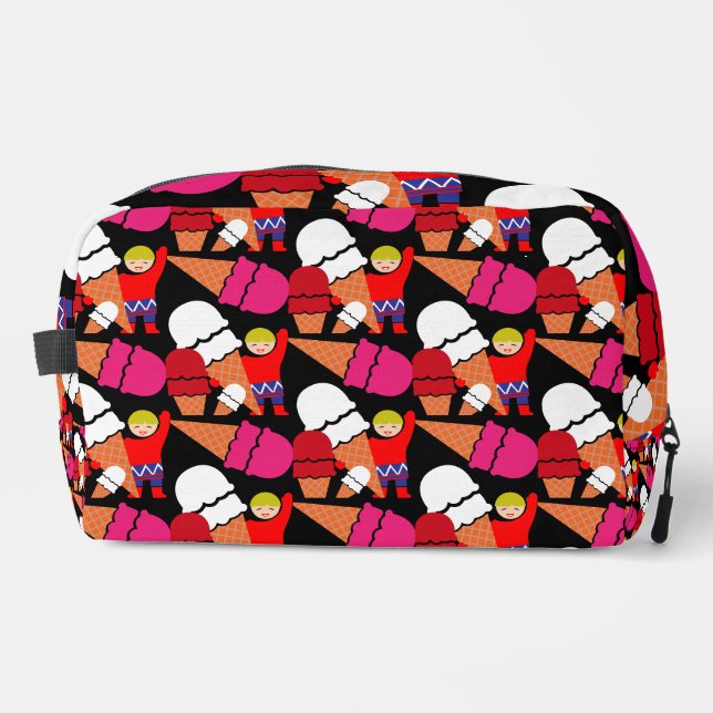 Vintage Retro Ice Cream Art Dopp Kit (Front)