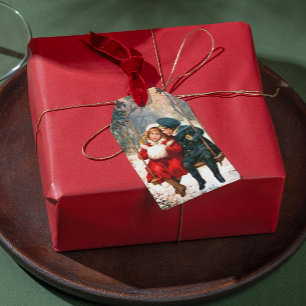 Vintage Retro Illustrated London News Christmas Gift Tags