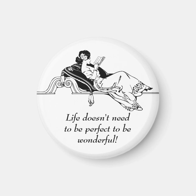 Vintage Retro Inspirational Life Quote Magnet (Front)