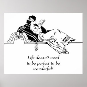 Vintage Retro Inspirational Life Quote Poster
