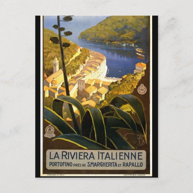 Vintage Retro Italy Travel Tourism Postcard (Front)
