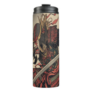 Vintage Retro Japanese Samurai Artwork Thermal Tumbler
