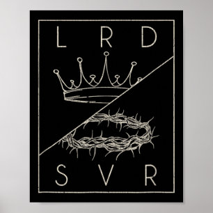 Vintage Retro Jesus Christian Lord & Saviour G Poster