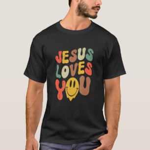 Vintage Retro Jesus Love You Christian Christ Fait T-Shirt