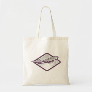 Vintage Retro Jet Airplane Aviation Tote Bag