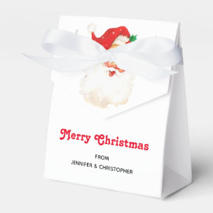 Vintage Retro Jolly Old Santa Claus Christmas Favor Box