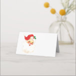 Vintage Retro Jolly Old Santa Claus Christmas Place Card<br><div class="desc">Folded place cards with a vintage image of a retro santa claus face. Happy and jolly with round rosy cheeks.</div>