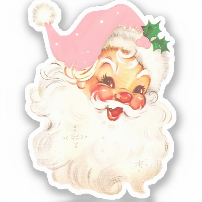 Vintage Retro Jolly Santa Claus Christmas (Front)