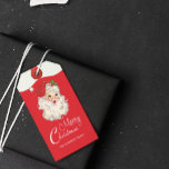 Vintage Retro Jolly Santa Claus Christmas Gift Tags<br><div class="desc">🎅 Step into the enchanting world of "Winter Days"! Presenting our Vintage Retro Jolly Santa Claus Christmas Gift Tags – the ultimate festive touch for Santa fans! 🌟 Customize with your family name for that personal ho-ho-touch. In classic red,  these tags are the perfect finishing ho-ho-ho! 🎁✨</div>
