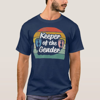 Vintage Retro Keeper Of The Gender Gender Reveal B T-Shirt