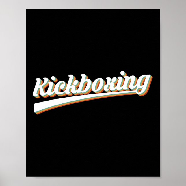 Vintage Retro Kickboxing Kickboxer  Poster (Front)
