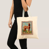 Vintage Retro Kitsch Paint By Numbers Horse Tote Bag (Front (Product))