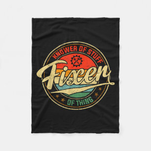 Vintage Retro Knower Of Stuff Fixer Of Things Funn Fleece Blanket