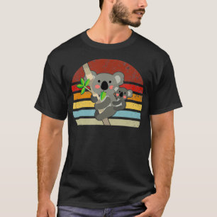 Vintage Retro Koala Lover Dad Mom Boy Girl Gift T-Shirt